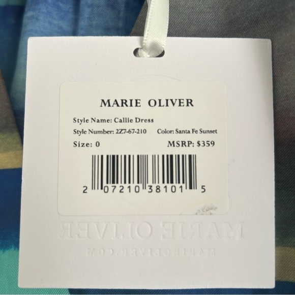 NWT Marie Oliver Callie Dress in Watercolor Print Org $359 - Picture 4 of 6